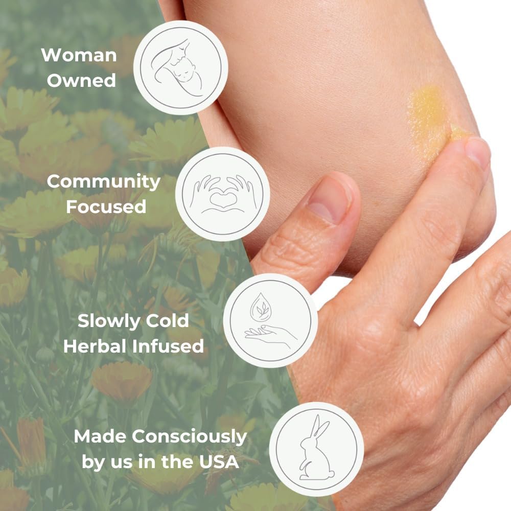 Ora's Amazing Herbal lavender salve with calendula and coconut oil for nourished skin.
