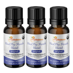 OraWellness Healthy Mouth Blend bottle for fluoride-free oral care benefits