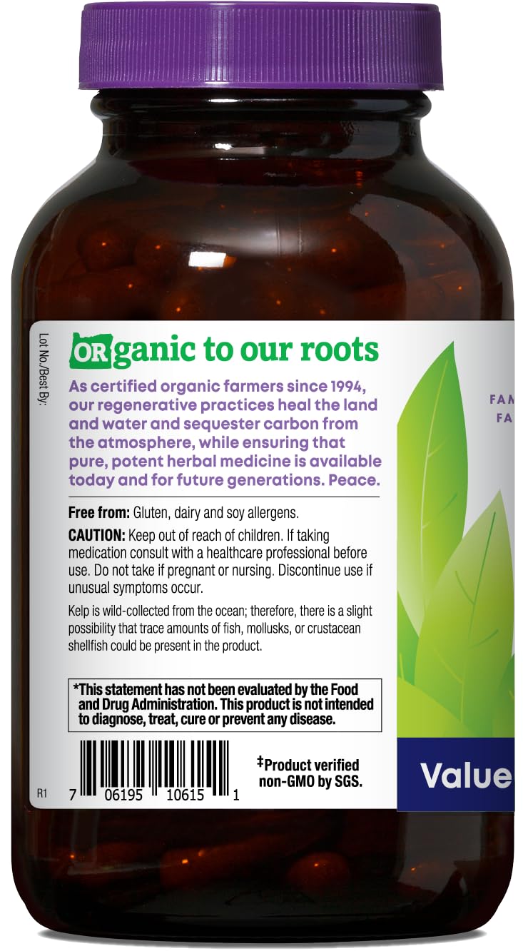 Kelp capsules being poured—easy-to-take vegan supplement routine