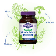 Hops illustration on bottle emphasizing allergen-free formula.