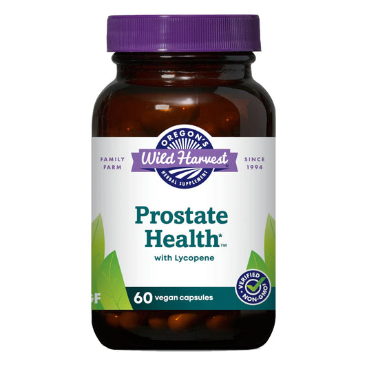 Oregon's Wild Harvest Prostate Health capsules bottle for daily support.