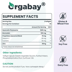 Orgabay turmeric detail highlights antioxidant-friendly components.
