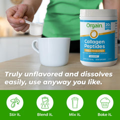 Non-dairy, gluten-free collagen blend with prebiotics for gut-friendly nutrition.