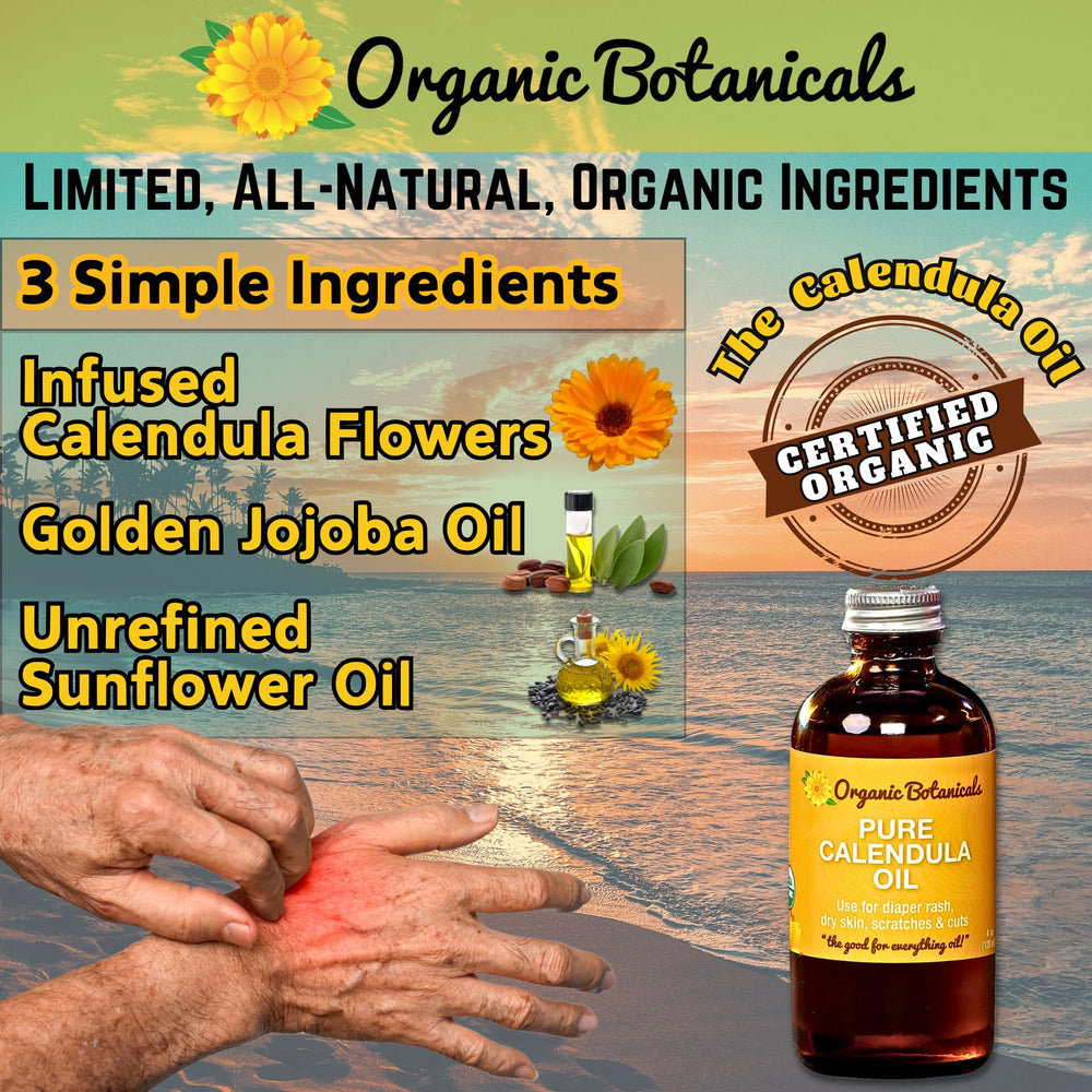 Organic Botanicals Calendula Oil scalp care for healthier hair.