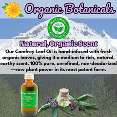 Organic Botanicals Comfrey Leaf Oil on skin supports everyday relief and relaxation.