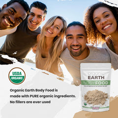 Organic Earth Irish Sea Moss Smoothie displayed as a nutritious, earthy beverage.