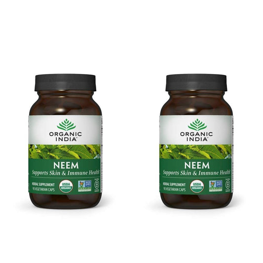ORGANIC INDIA Neem capsules in bottle for immune support