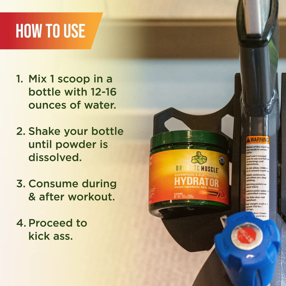 Organic Muscle Hydrator jar for convenient daily hydration routine.