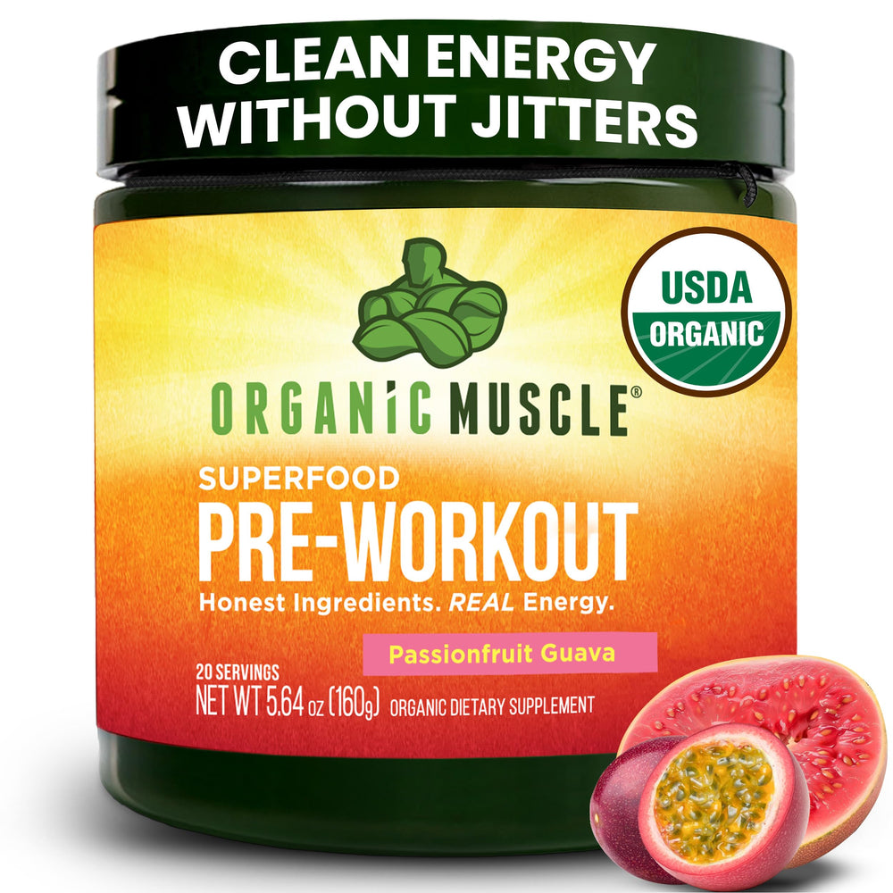 USA-made Organic Muscle facility badge indicating quality manufacturing.