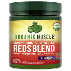 Kitchen counter with Organic Muscle Reds Powder ready for daily use.
