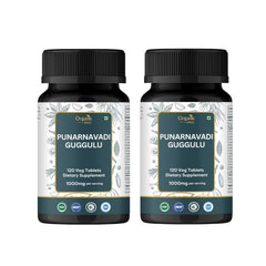 Organic Spree Punarnavadi Guggulu bottle showing herbal blend and kidney support potential