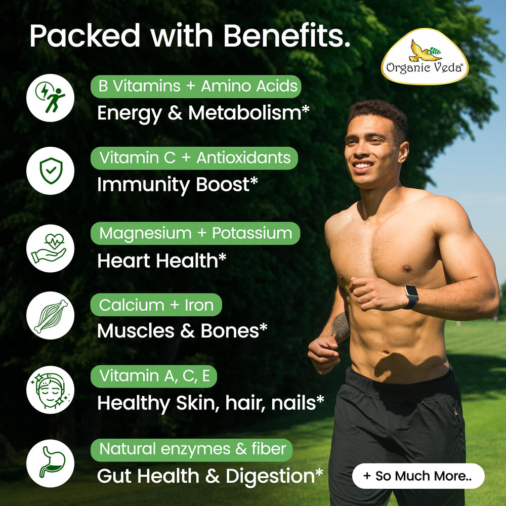 Organic Veda Moringa capsules veggie capsules sit beside a glass for easy daily intake.