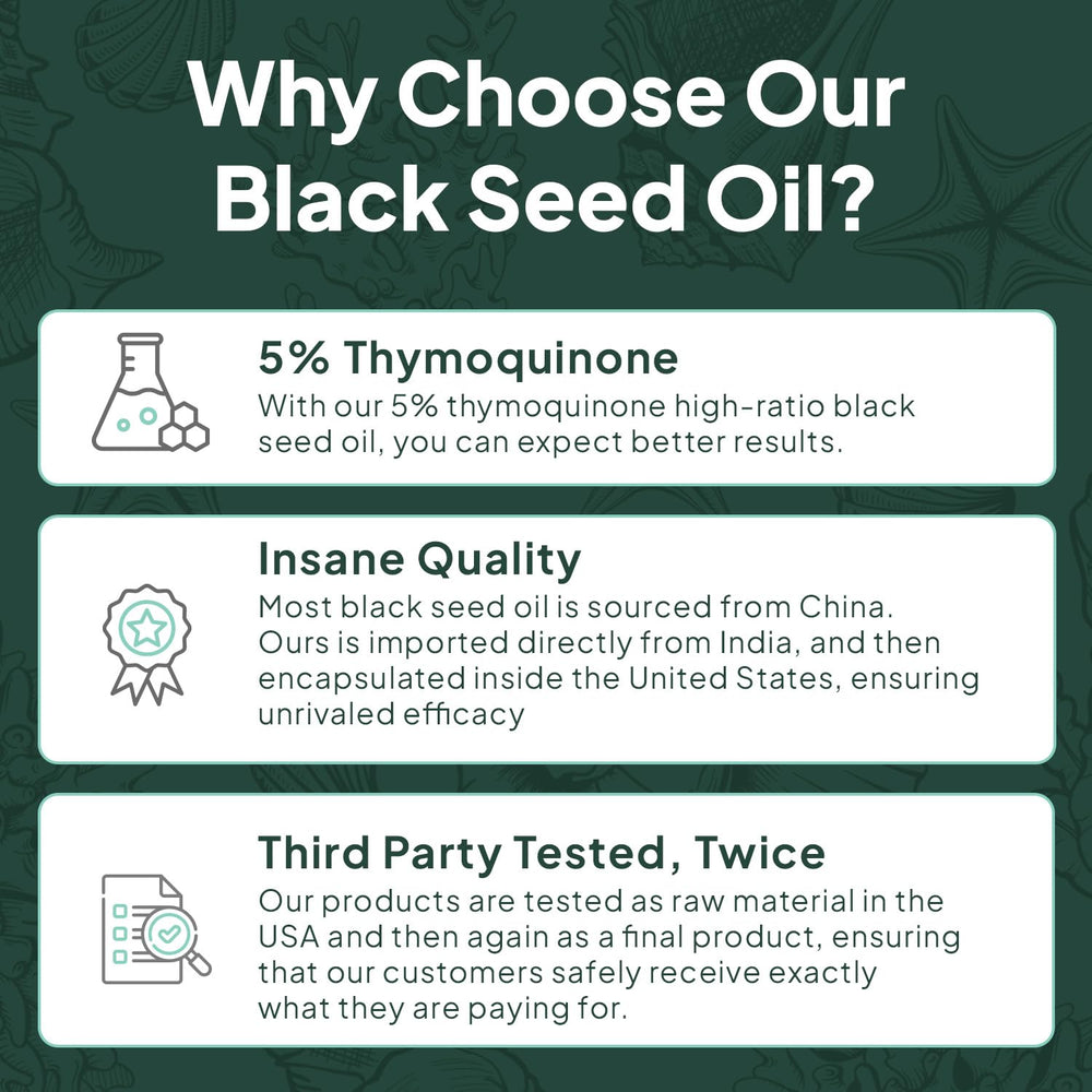 Organics Ocean Better Black Seed Oil packaging emphasizes organic purity for everyday wellness.