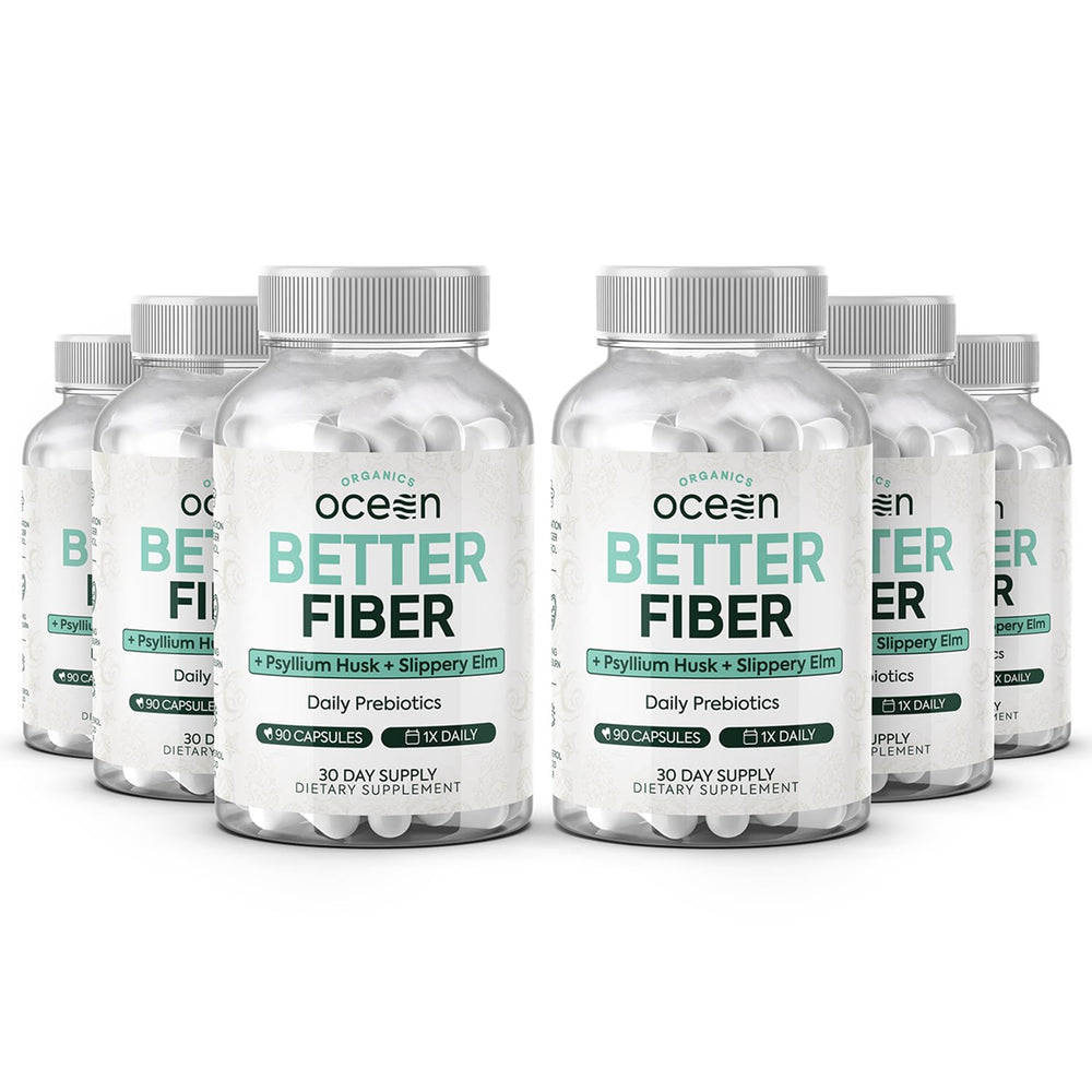 Organics Ocean Better Fiber bottle front with daily digestion support