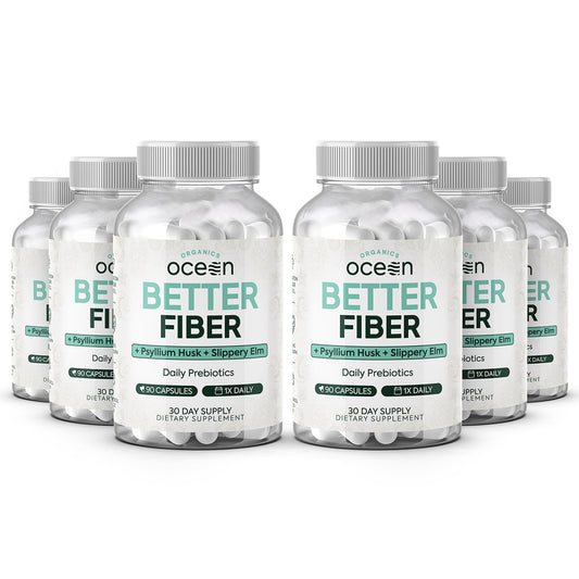 Organics Ocean Better Fiber bottle front with daily digestion support