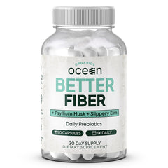 Organics Ocean Better Fiber bottle promotes regularity and gentle digestion.