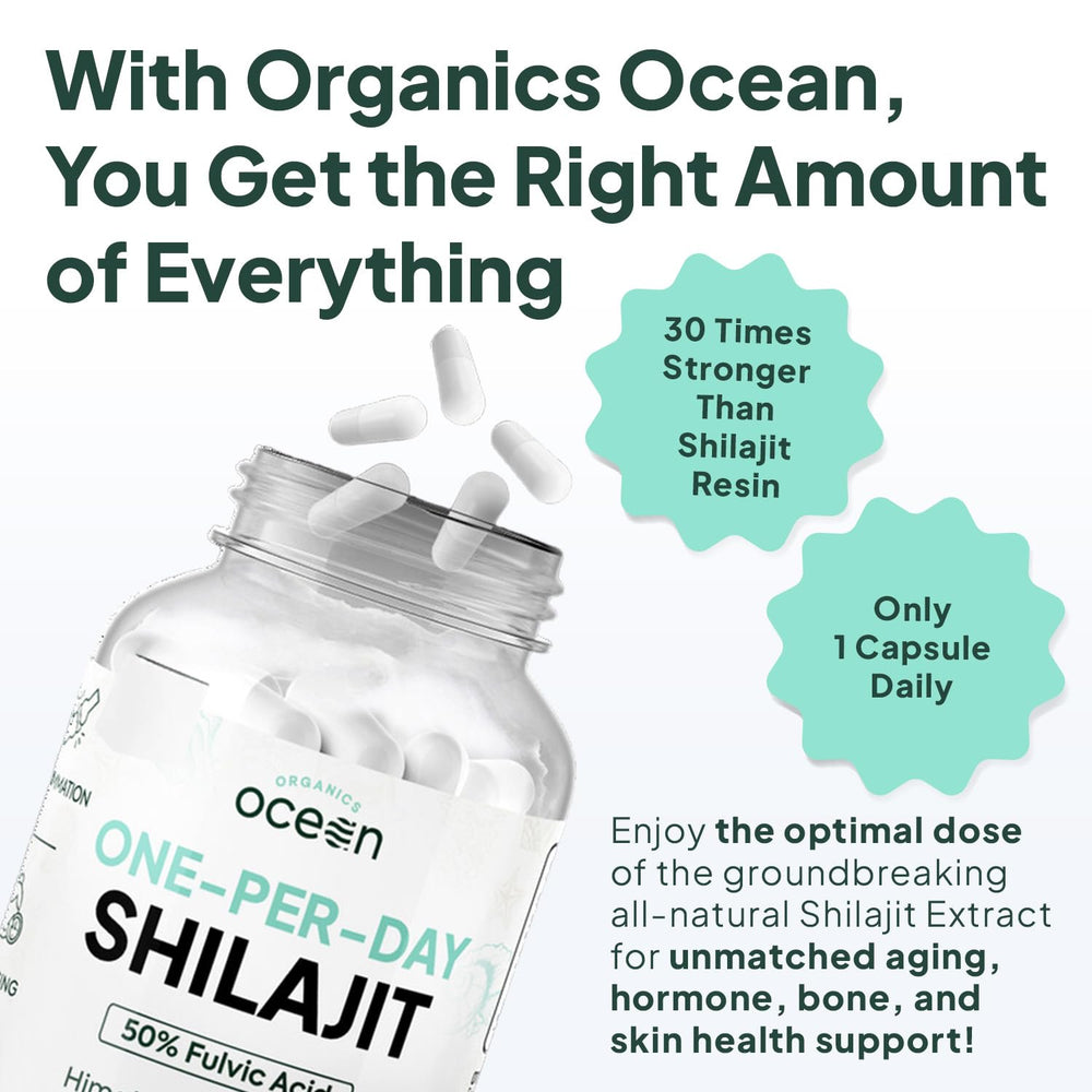 Organics Ocean Fulvic acid content label highlights mineral profile