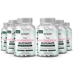 Organics Ocean bottle shows pure magnesium glycinate with zinc for daily support.