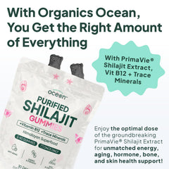 Shilajit bottle label; high-elevation extract with strong fulvic acid
