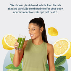 Organifi Green Juice vegan and non-GMO claim on packaging.
