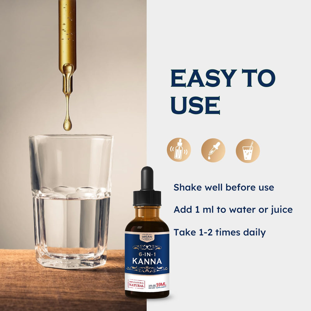 OrganiHerbence Kanna Drops used in a morning ritual for focus