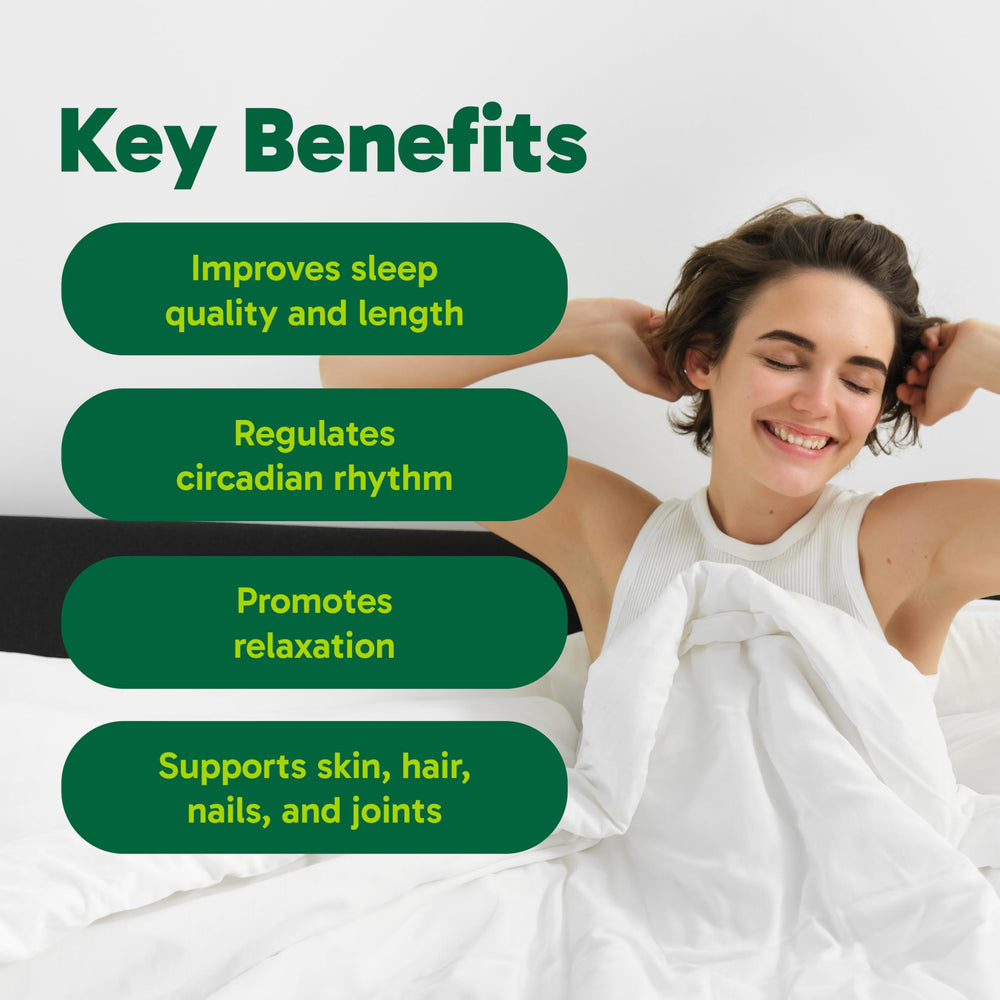 Organika Enhanced Collagen Sleep powder disperses smoothly in water for a relaxing bedtime ritual.