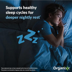 Organixx Clean Sleep 3D GABA capsule contributing to calm before bed.