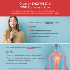 Organixx Enzyme 17 pure ingredients emphasize clean formula.