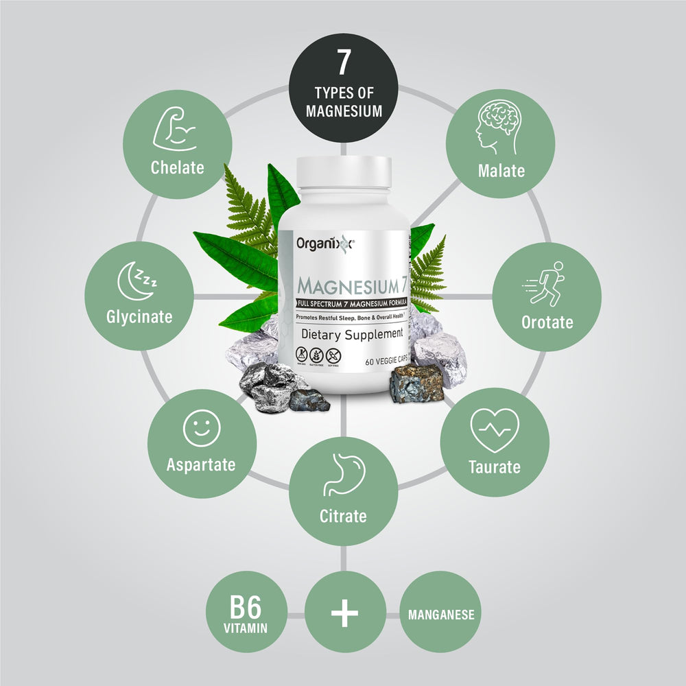 Relaxing night scene featuring Organixx magnesium for restful sleep support.