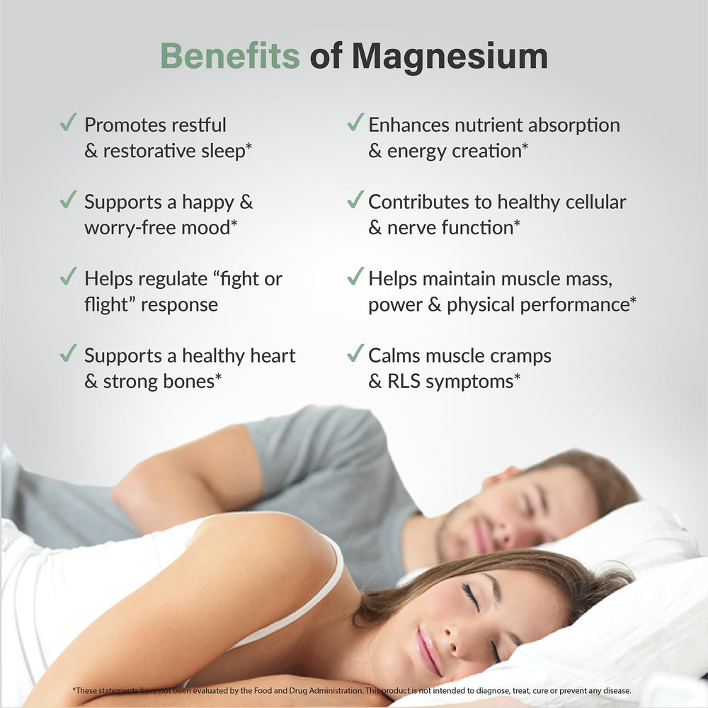 Organixx Magnesium 7 bottle pour shot suggests easy nightly use for restful sleep.