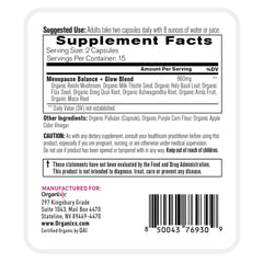 Organixx Menopause Balance Glow with ashwagandha supports calm moments and balanced energy.