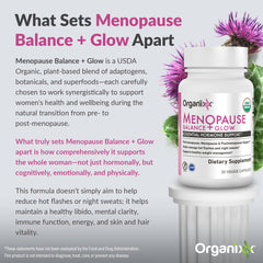 Organixx Menopause Balance Glow capsules ready for daily use during life’s transitions.