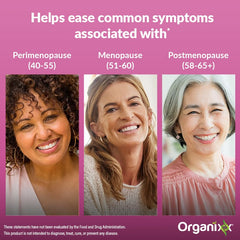Organixx Menopause Balance Glow featuring reishi mushrooms for gentle adaptation support.