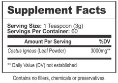 Organoplex Insulin Plant Powder label with transparent ingredients and usage guidance.