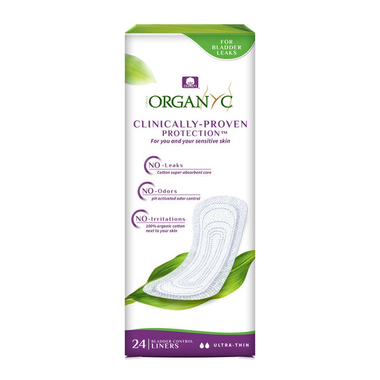 Organyc organic cotton liners pack-front view for discreet daily protection