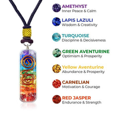 Orgonite Crystal Seven Chakra Pyramid side view channels protective energy throughout your space