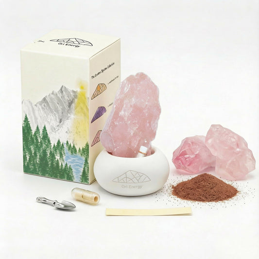 Ori Energy rose quartz altar base highlighting a harmony-enhancing focal point