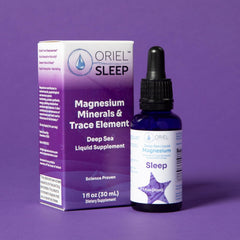 Oriel Liquid Magnesium Drops pour showing smooth flow for easy dose