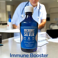 Micronic Silver label close-up highlighting brand authenticity and natural sourcing