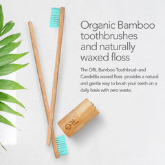Orl bamboo floss reel, smooth glide between teeth for thorough cleaning