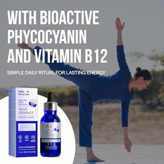 Orlo Blue Essence dispensing spoon showing easy serving and smooth consistency.