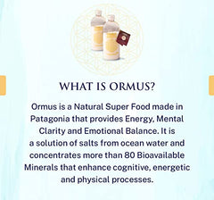 ORMUS Patagonia Argentina energy glow signals vitality after use.