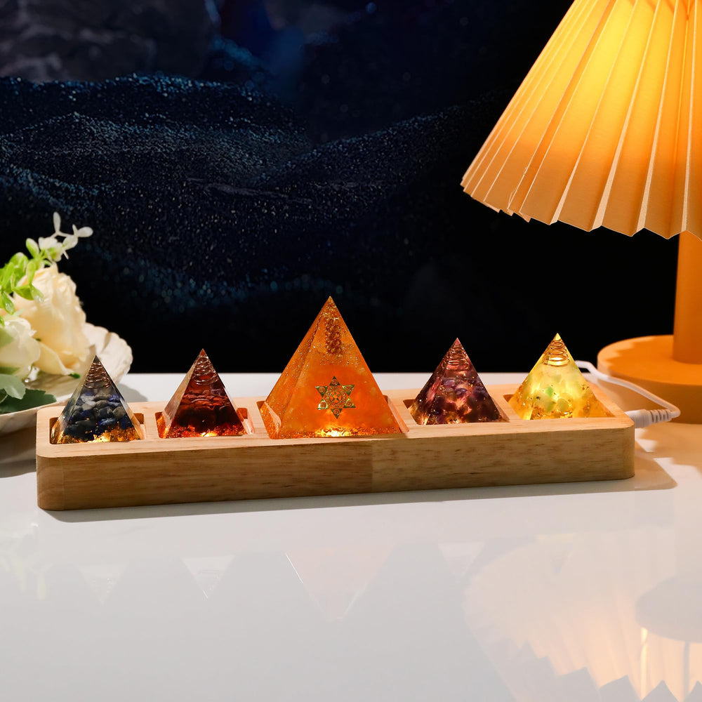 Ornalrist Green Aventurine crystal pyramid glow adds serene decor and balance.