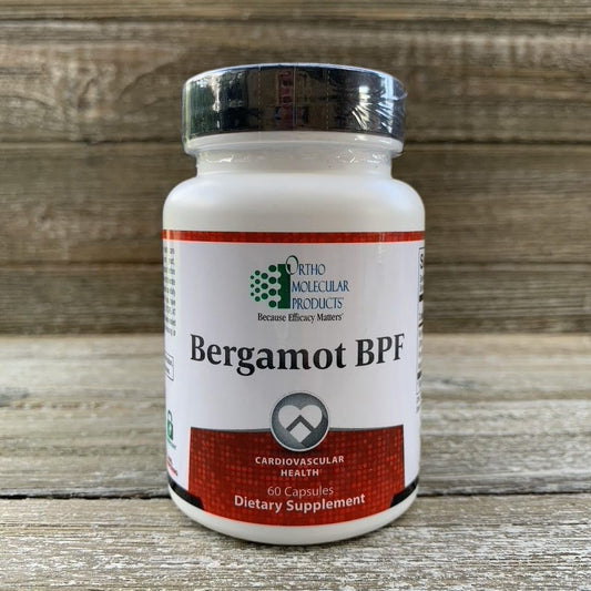 Ortho Bergamot BPF bottle front supports healthy cholesterol balance.