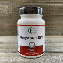 Ortho Bergamot BPF bottle front supports healthy cholesterol balance.
