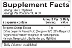 Ortho Bergamot BPF capsules close-up highlights daily heart health support.