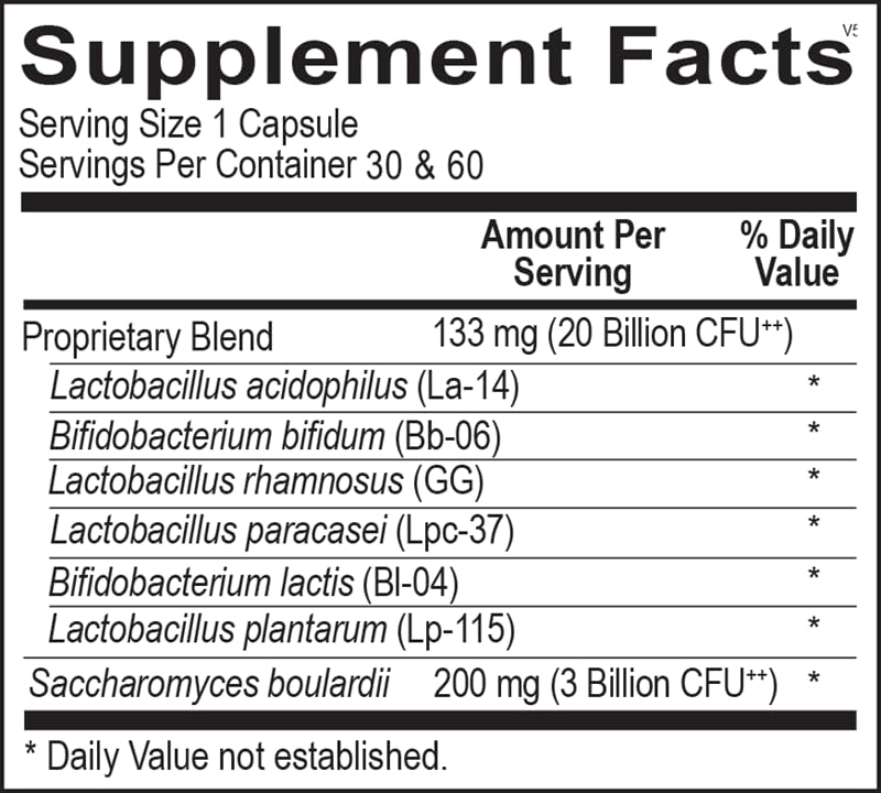 Ortho Biotic Capsules closeup highlighting capsule quality for gut health support