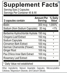 Ortho Molecular 5A Candicid Forte packaging with usage directions for daily use