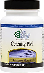 Ortho Molecular Cerenity PM bottle promotes calm evenings and supports occasional sleeplessness.