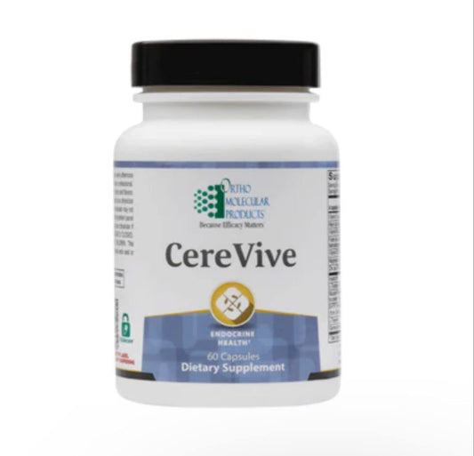 Ortho Molecular Cerevive bottle supports calmer focus and daily resilience.